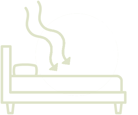 man laying peacefully on quail mattress
